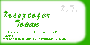 krisztofer topan business card